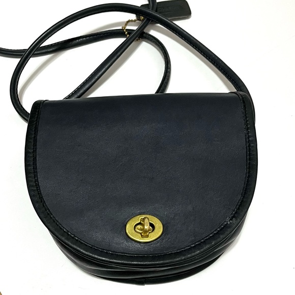 COACH 9825 Vintage Blue-Black Mini Bag Crossbody - 1980’s EUC - Picture 9 of 15